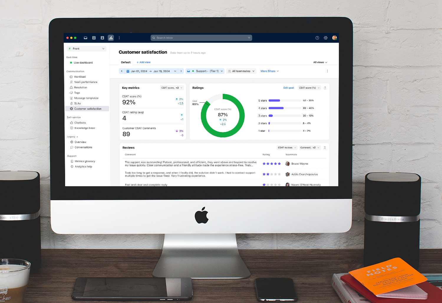 Smart CSAT mockup
